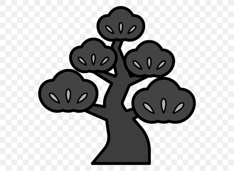 Tree Black And White Pine Clip Art, PNG, 600x600px, Tree, Black And White, Conifer Cone, Flower, Flowering Plant Download Free