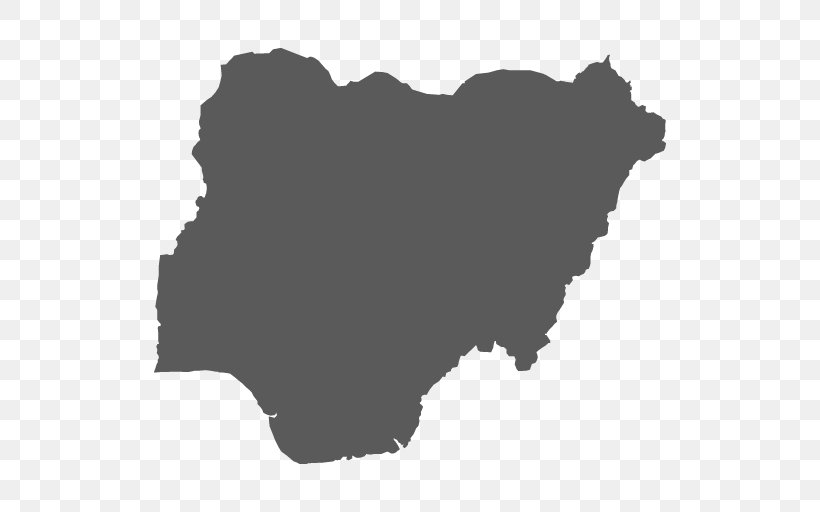 Nigeria Map Clip Art, PNG, 512x512px, Nigeria, Art, Black, Black And White, Blank Map Download Free