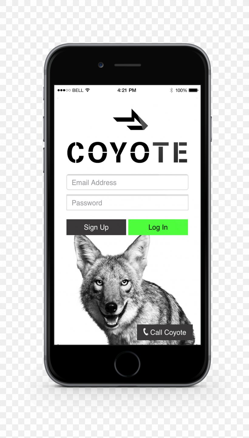 Smartphone Coyote Mobile Phones Mobile App Logistics, PNG, 1276x2250px, Smartphone, App Store, Black And White, Brand, Communication Device Download Free