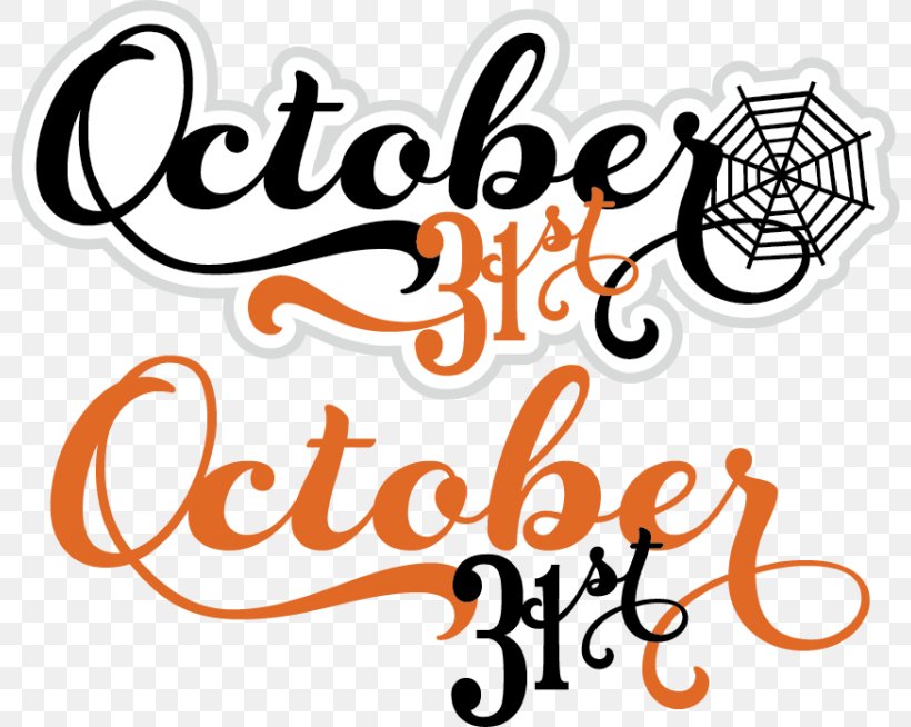 October 31 Halloween Clip Art, PNG, 800x654px, October 31, Area, Brand, Calligraphy, Cricut Download Free