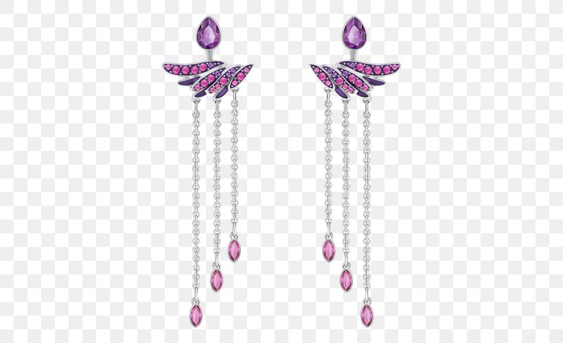 Earring Swarovski AG Jewellery Online Shopping Clothing Accessories, PNG, 500x500px, Earring, Amethyst, Body Jewelry, Bracelet, Clothing Accessories Download Free
