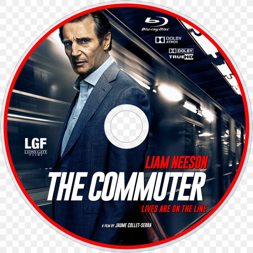 Jaume Collet-Serra The Commuter Blu-ray Disc High Efficiency Video Coding 720p, PNG, 1000x1000px, 2018, Jaume Colletserra, Bluray Disc, Brand, Commuter Download Free