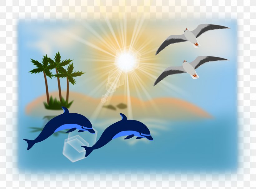 Ocean Desktop Wallpaper Clip Art, PNG, 1280x949px, Ocean, Animation, Beak, Cartoon, Dolphin Download Free
