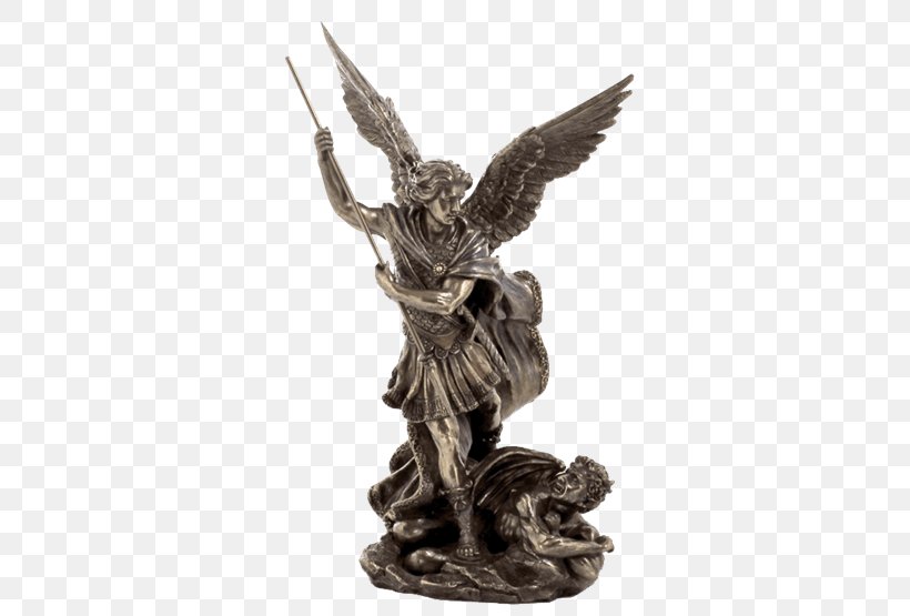 St. Michael Vanquishing Satan Archangel Sculpture Statue, PNG, 555x555px, Michael, Angel, Archangel, Bronze, Bronze Sculpture Download Free