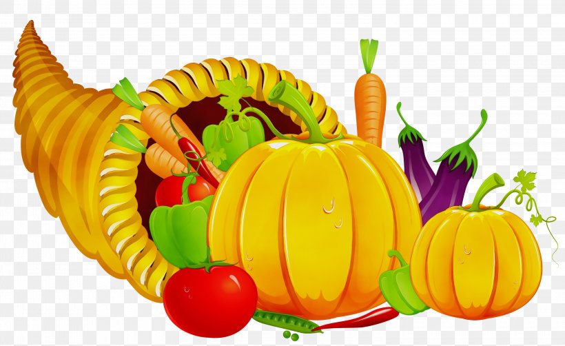 Turkey Thanksgiving Cartoon, PNG, 3000x1838px, Watercolor, Cartoon, Cornucopia, Fruit, Insect Download Free