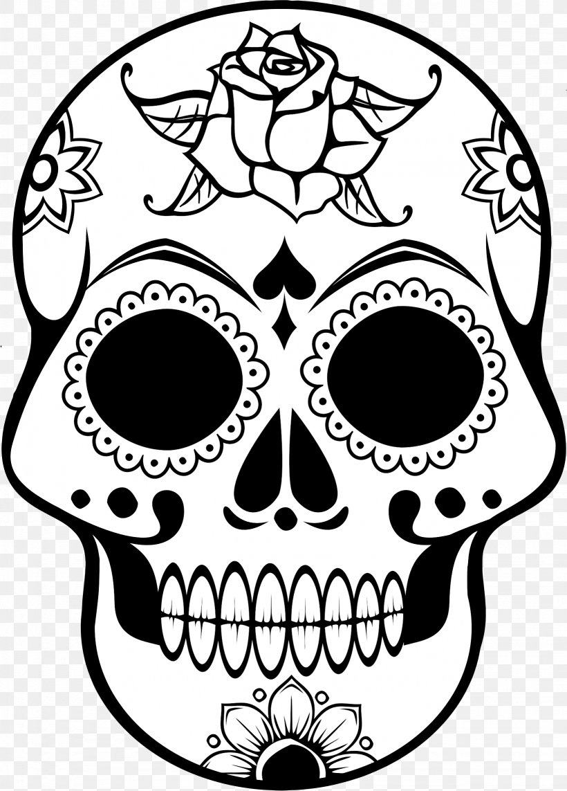 Calavera Day Of The Dead Skull Coloring Book Mandala, PNG, 1641x2289px, Calavera, Artwork, Black, Black And White, Bone Download Free