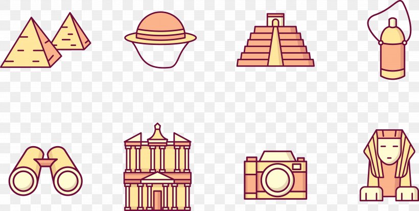 Egyptian Pyramids Ancient Egypt Tourism Euclidean Vector, PNG, 4877x2460px, Egyptian Pyramids, Ancient Egypt, Area, Cartoon, Cdr Download Free