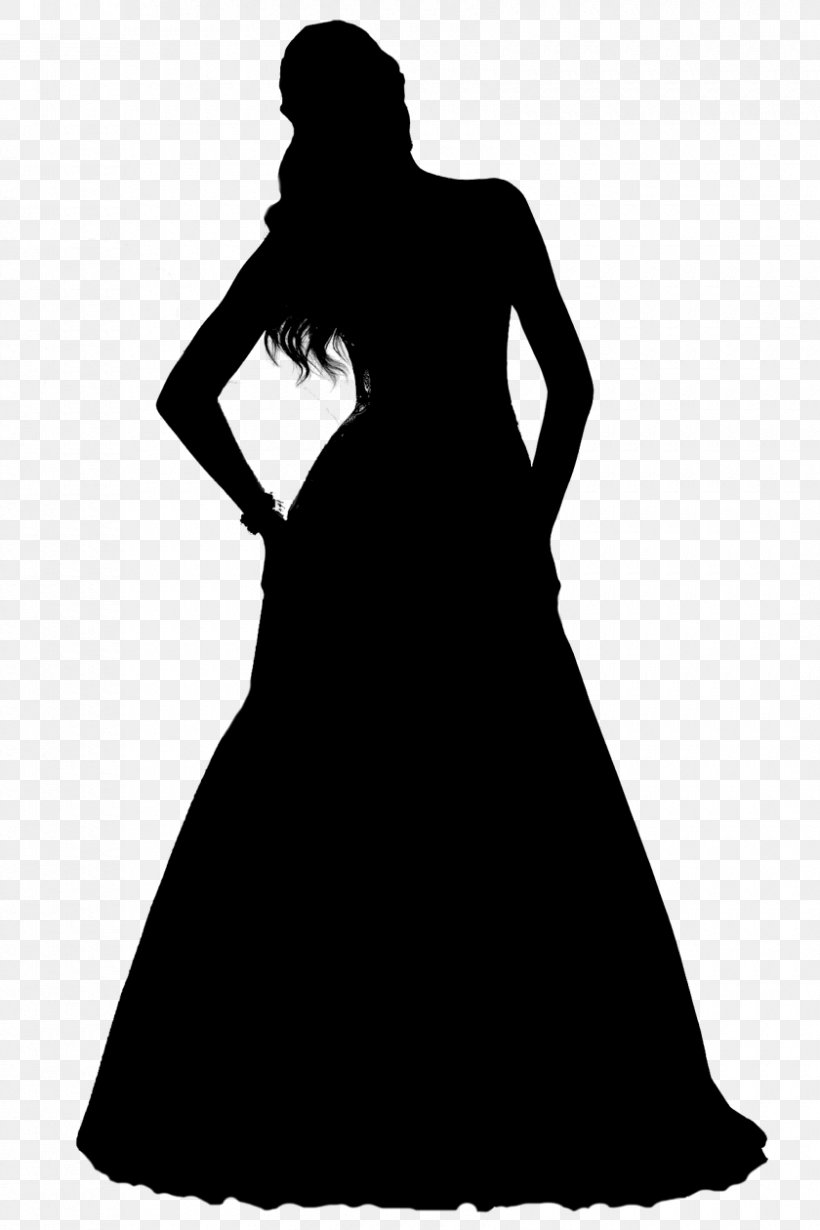 Gown Shoulder Sleeve Silhouette Black M, PNG, 840x1260px, Gown, Black, Black M, Blackandwhite, Clothing Download Free