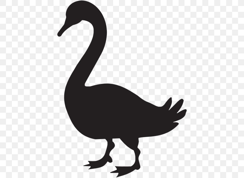 Swan Goose Duck Clip Art, PNG, 440x600px, Goose, Anatidae, Beak, Bird, Black And White Download Free