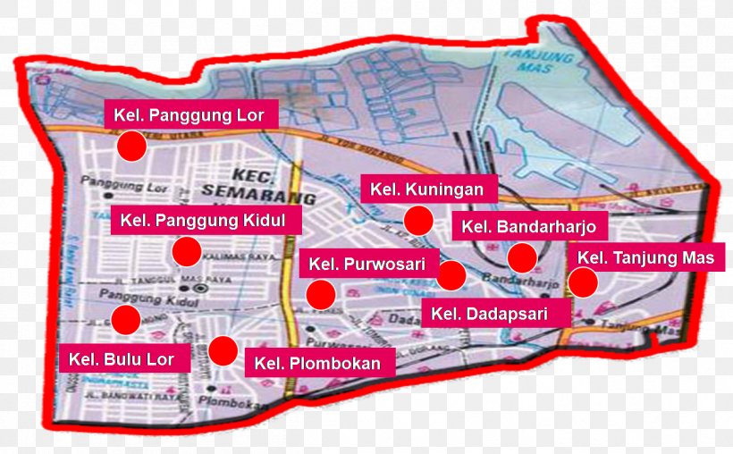 Bandarharjo Tanjung Mas Plombokan Kuningan Bulu Lor, PNG, 1252x777px, Kuningan, Administrative Village, Area, Map, Semarang Download Free
