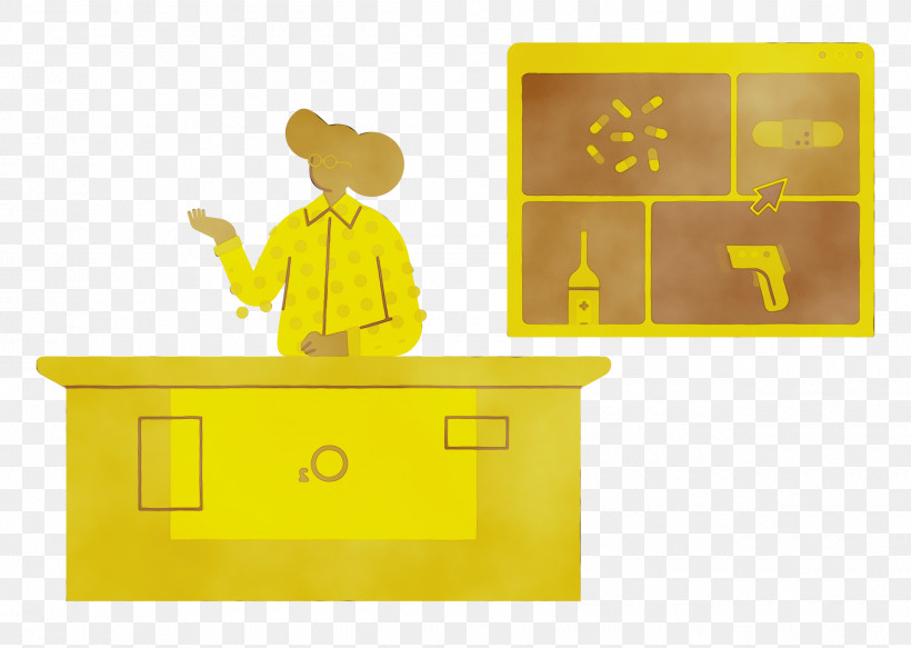 Furniture Rectangle Shelf Yellow Meter, PNG, 2500x1780px, Front Desk, Furniture, Geometry, Material, Mathematics Download Free