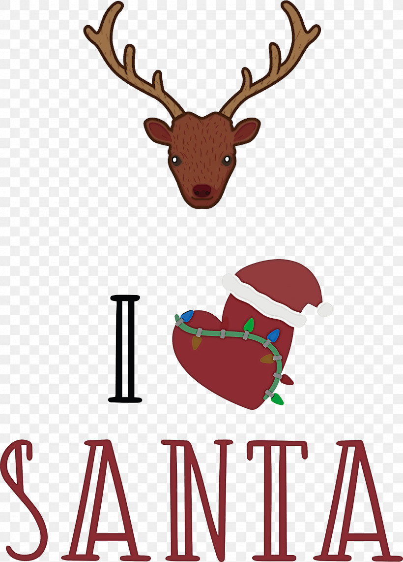 I Love Santa Santa Christmas, PNG, 2155x3000px, I Love Santa, Antler, Christmas, Christmas Day, Christmas Gift Download Free