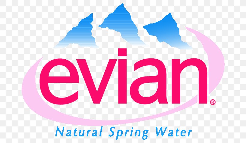Logo Evian Natural Spring Water 500 ML, 24 Count Brand, PNG, 710x475px, Logo, Area, Bottle, Brand, Evian Download Free