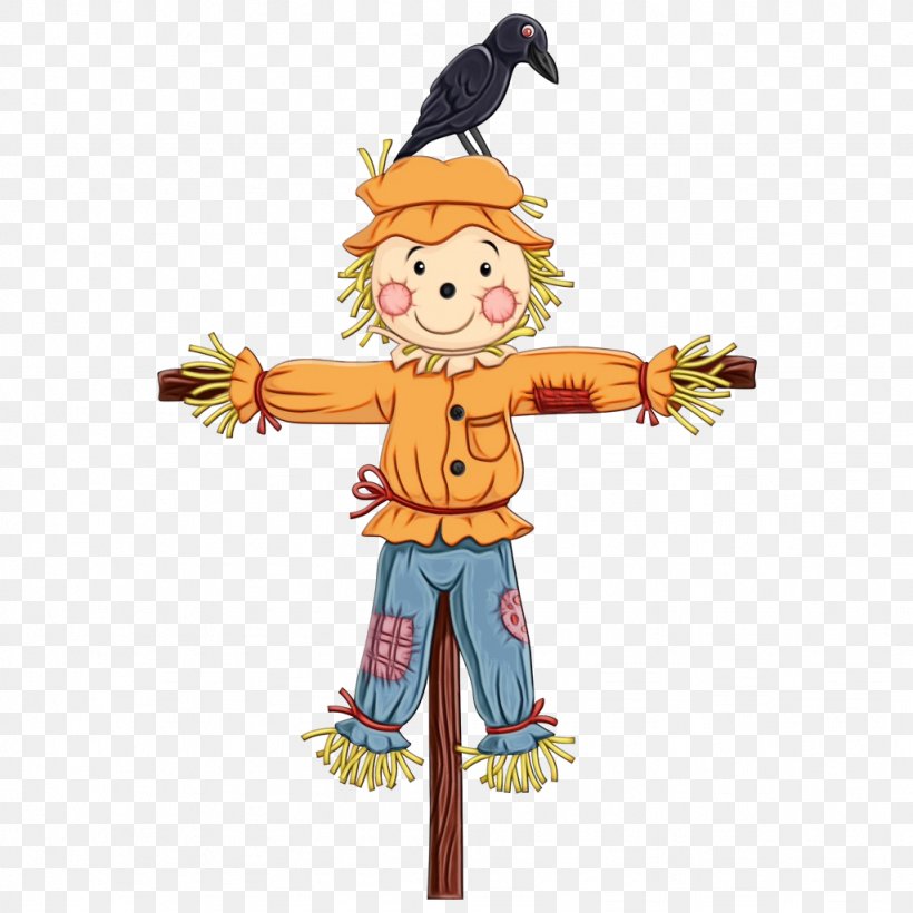 Cartoon Scarecrow Costume Piñata, PNG, 1024x1024px, Watercolor, Cartoon, Costume, Paint, Scarecrow Download Free