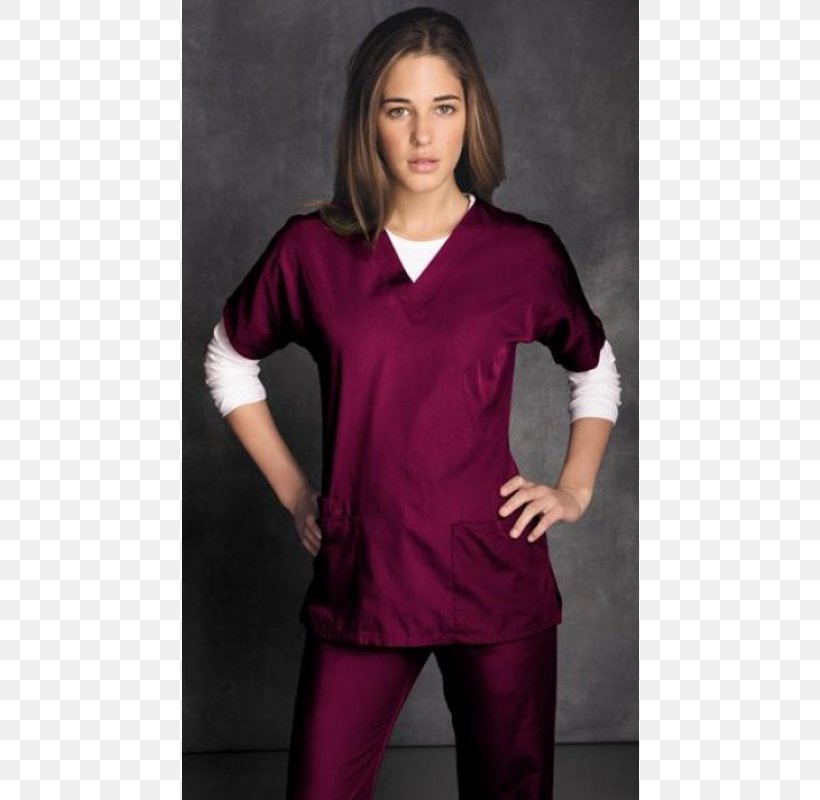 Clothing T-shirt Scrubs Health Care Nurse Uniform, PNG, 800x800px, Clothing, Blouse, Cherokee Inc, Health Care, Magenta Download Free