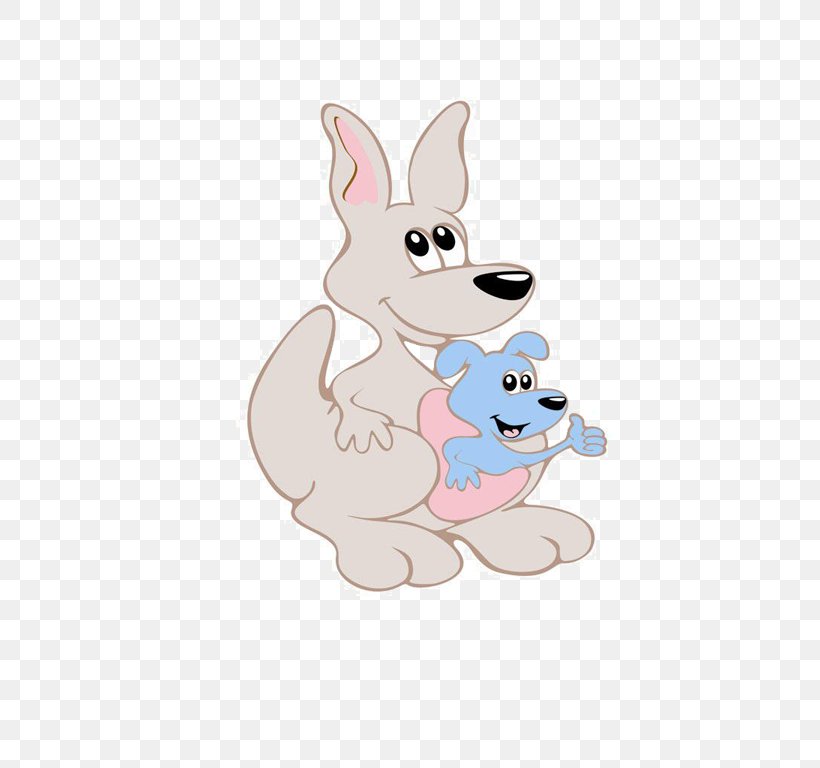 Domestic Rabbit Dog Cartoon Kangaroo, PNG, 768x768px, Domestic Rabbit, Animation, Canidae, Carnivoran, Cartoon Download Free