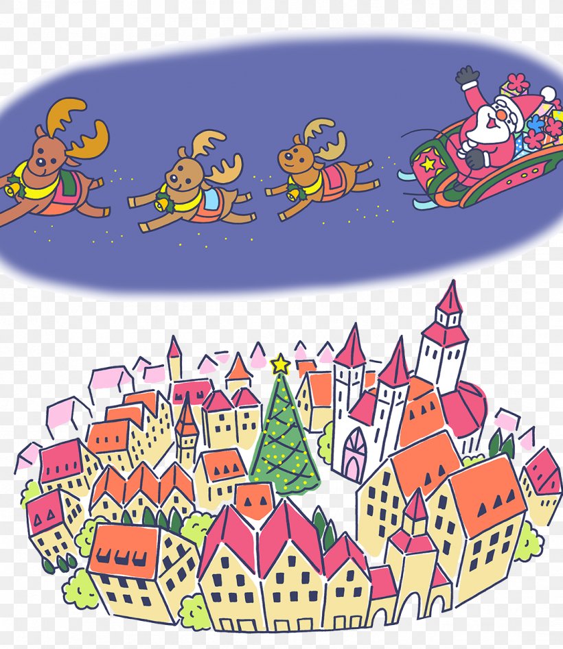 Père Noël Santa Claus Reindeer Christmas Illustration, PNG, 1098x1268px, Santa Claus, Area, Art, Cartoon, Christmas Download Free
