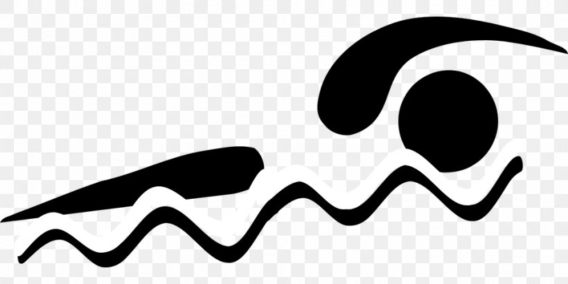 Clip Art Openclipart Swimming Pools Image, PNG, 960x480px, Swimming, Black, Black And White, Brand, Diving Download Free