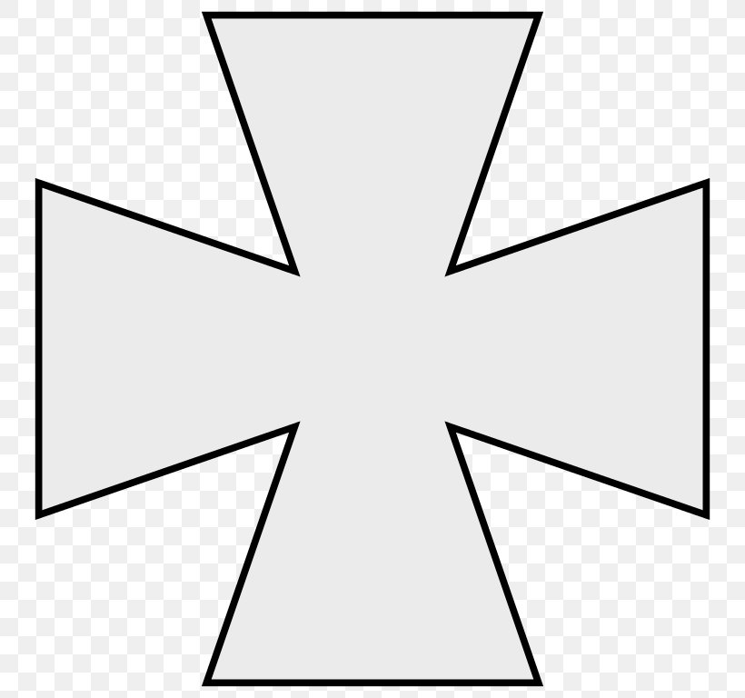 Cross Pattée Ulrichskreuz Heraldry Victory Cross, PNG, 768x768px, Cross, Area, Black, Black And White, Diagram Download Free