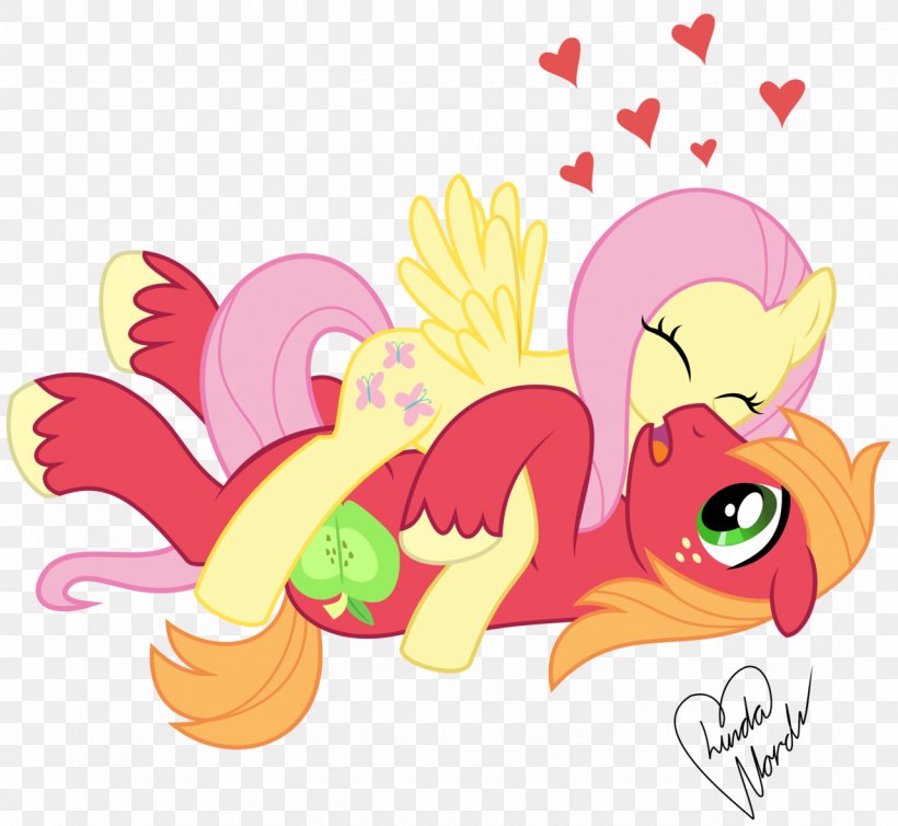 Fluttershy Big McIntosh Applejack Pony Apple Bloom, PNG, 1280x1178px, Watercolor, Cartoon, Flower, Frame, Heart Download Free