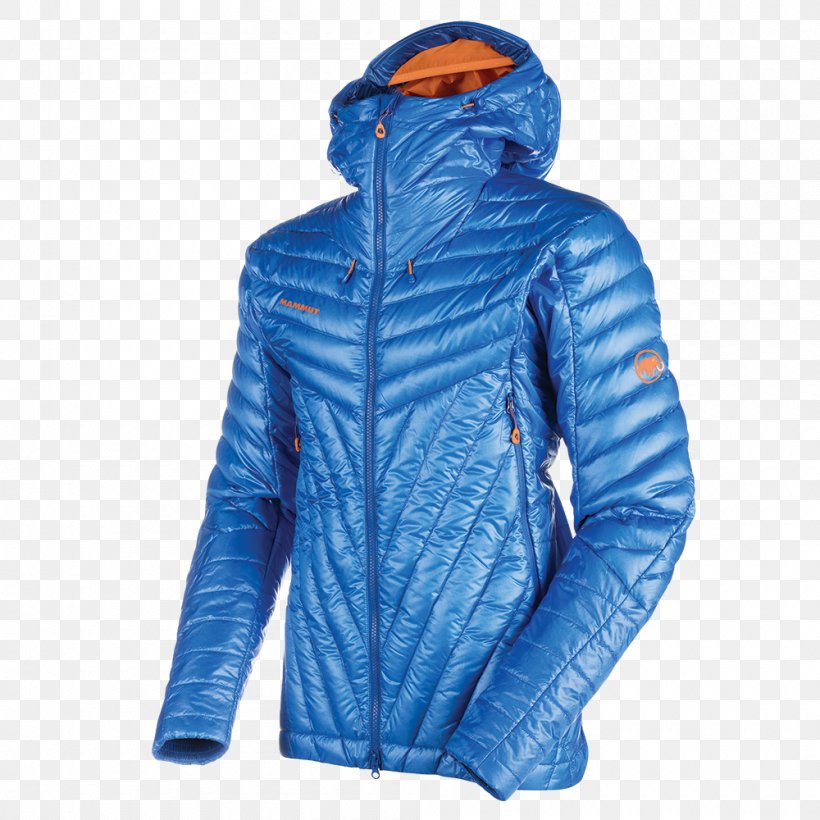 Hoodie Eigerjoch Daunenjacke Jacket, PNG, 1000x1000px, Hoodie, Clothing, Cobalt Blue, Daunenjacke, Down Feather Download Free