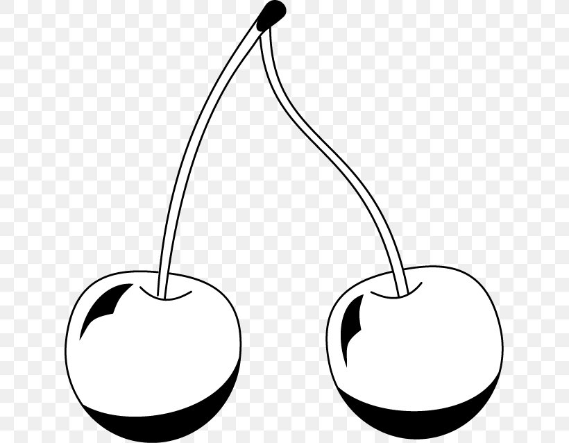 cherry clipart black and white