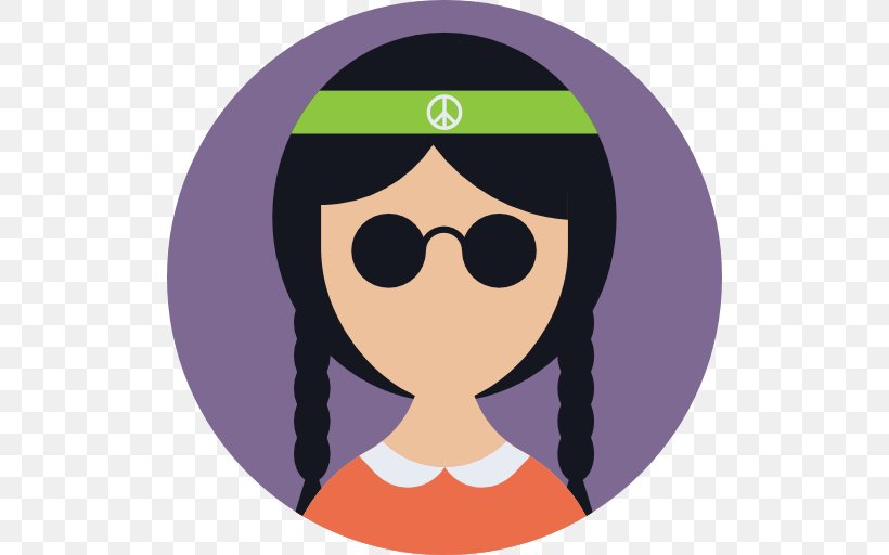 Hippie Avatar, PNG, 512x512px, Hippie, Avatar, Eyewear, Facial Expression, Glasses Download Free