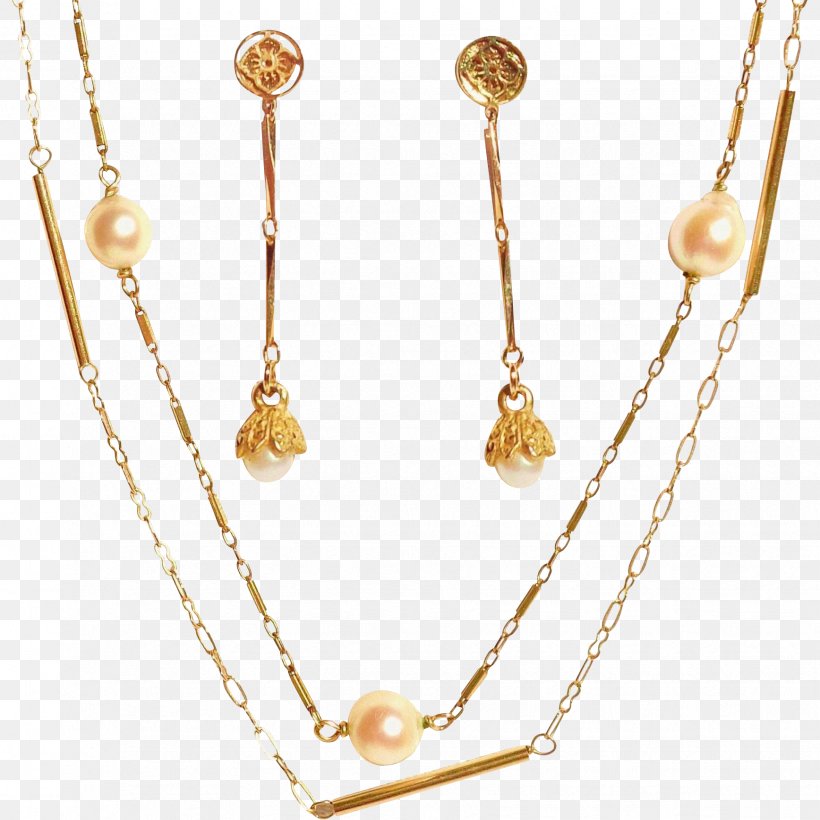 Pearl Earring Necklace Body Jewellery Gold, PNG, 1736x1736px, Pearl, Body Jewellery, Body Jewelry, Chain, Earring Download Free