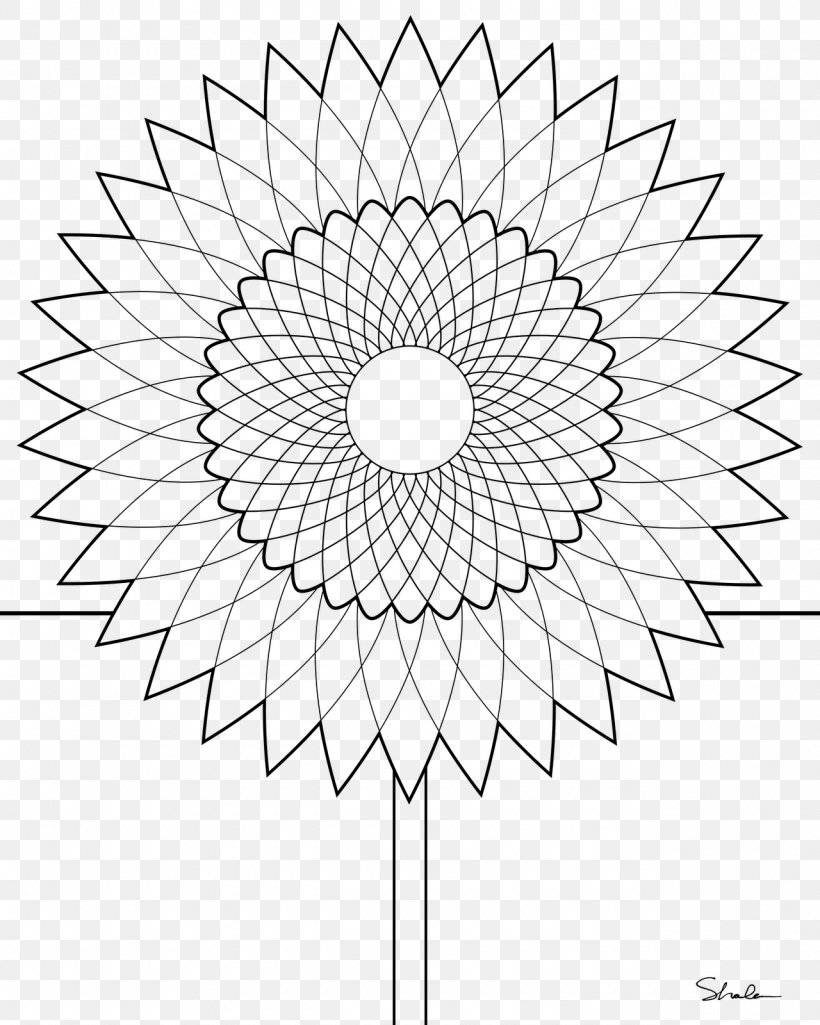 Drawing Black And White Flowerpot Clip Art, PNG, 1280x1600px, Drawing, Area, Black And White, Coloring Book, Common Sunflower Download Free