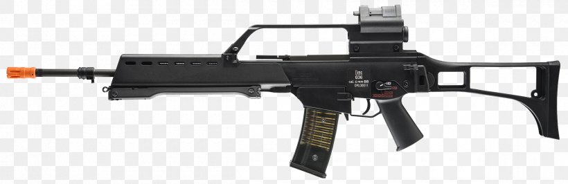 Heckler & Koch G36 Airsoft Guns Heckler & Koch HK416 Weapon, PNG, 2400x781px, Watercolor, Cartoon, Flower, Frame, Heart Download Free
