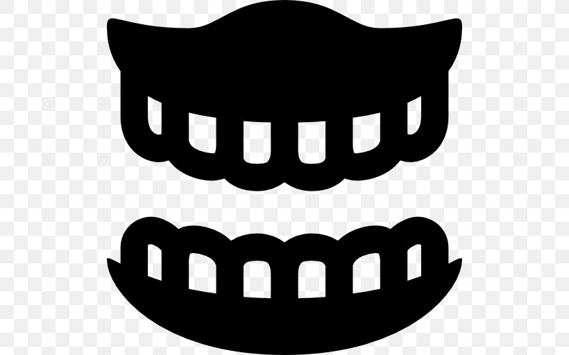 Dentures Tooth Dentistry, PNG, 512x512px, Dentures, Artwork, Black, Black And White, Brand Download Free