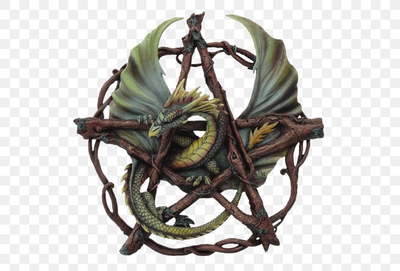 Pentagram Dragon Pentacle Wicca Magic, PNG, 555x555px, Pentagram, Anne Stokes, Art, Chinese Dragon, Dragon Download Free