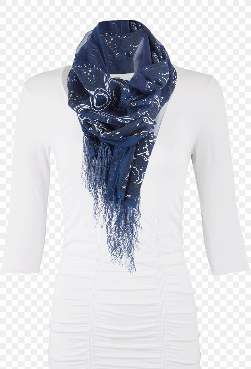Scarf Kerchief Paisley Neck Blue, PNG, 870x1280px, Scarf, Blue, Bluza, Clothing, Cobalt Blue Download Free