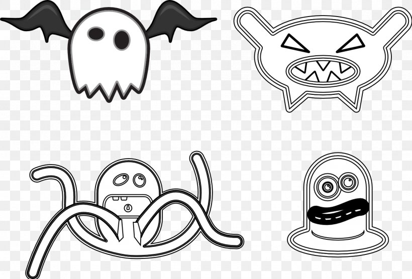 Cartoon Drawing Monster Clip Art, PNG, 1331x903px, Cartoon, Animation, Auto Part, Black And White, Body Jewelry Download Free