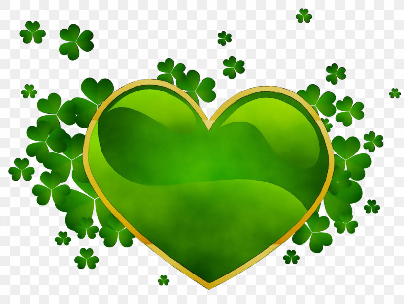 Shamrock, PNG, 1450x1094px, Watercolor, Clover, Grass, Green, Heart Download Free