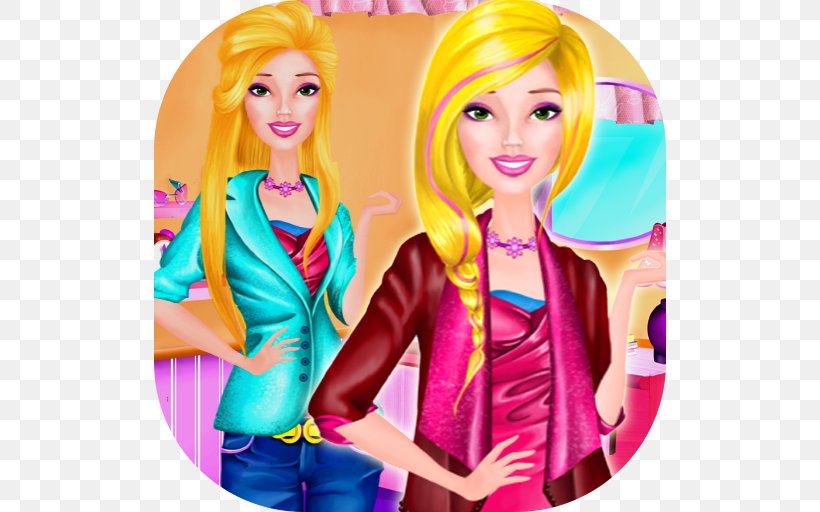Barbie Long Hair Game Makeover IPhone, PNG, 512x512px, Watercolor, Cartoon, Flower, Frame, Heart Download Free