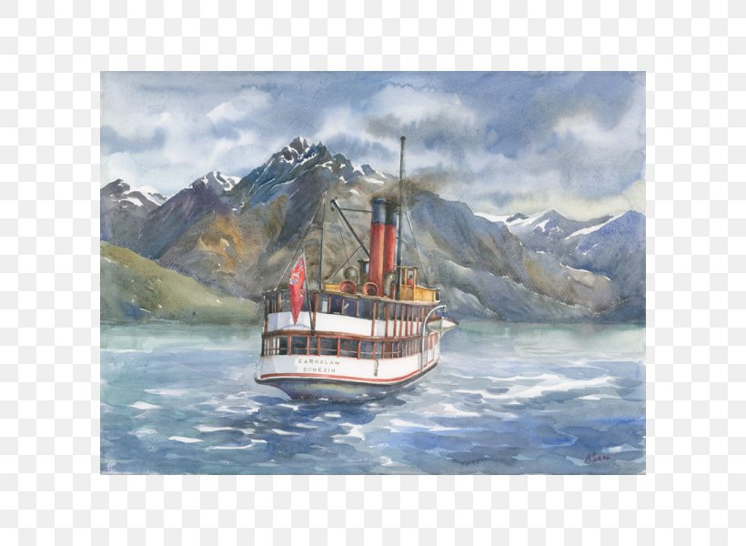 New Zealand Watercolor Painting Paper Art, PNG, 600x600px, New Zealand, Art, Boat, Canvas, Canvas Print Download Free