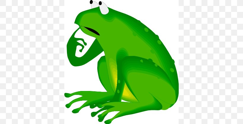 Frog Amphibian Thought Clip Art, PNG, 386x417px, Frog, Amphibian, Animal, Animation, Artwork Download Free