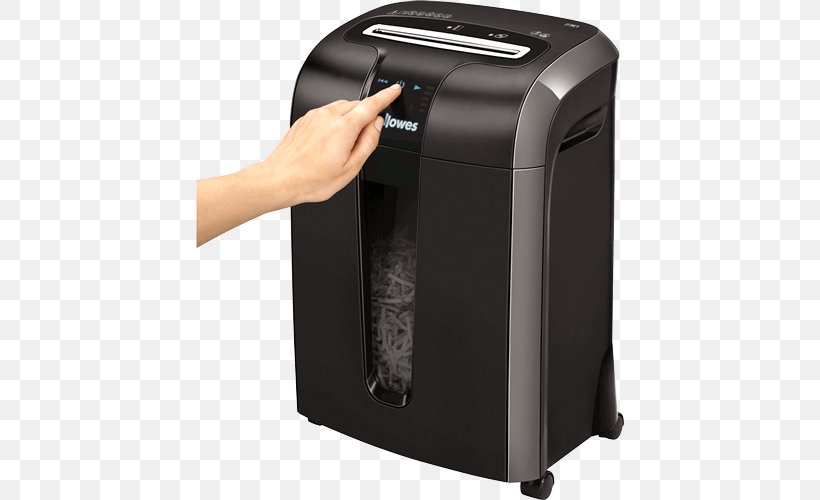 Paper Shredder Fellowes Brands Industrial Shredder Office Supplies, PNG, 500x500px, Paper Shredder, Consumer Electronics, Desk, Fellowes Brands, Industrial Shredder Download Free