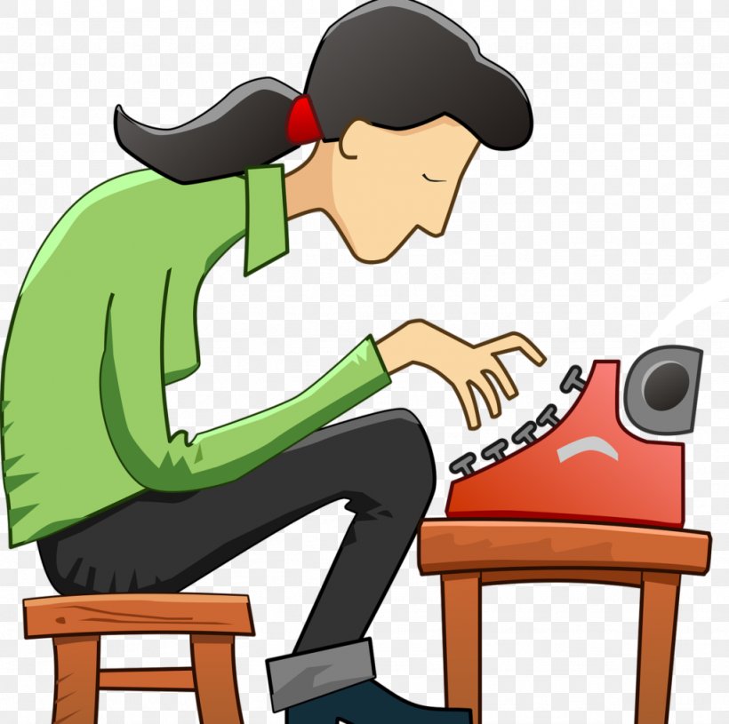 Paper Typewriter Copy Typist Clip Art, PNG, 1024x1018px, Paper, Cartoon, Chair, Communication, Conversation Download Free