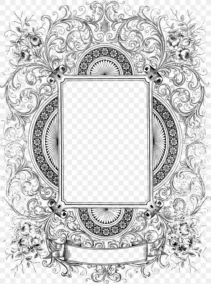 Picture Frame Text Black And White Pattern, PNG, 2677x3600px, Watercolor, Cartoon, Flower, Frame, Heart Download Free