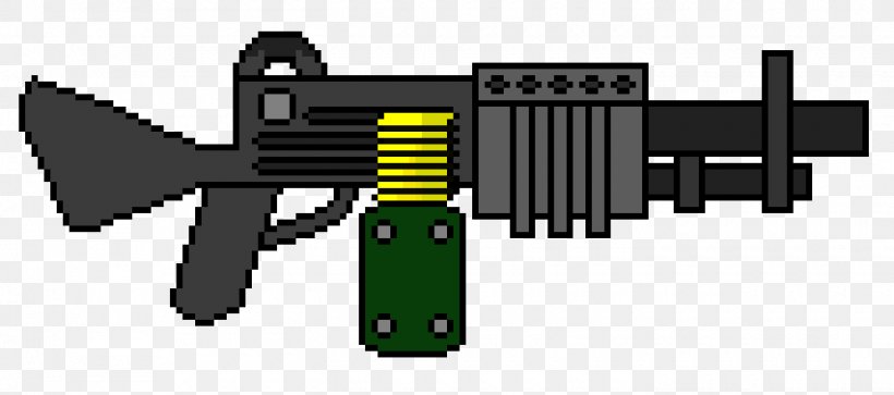 Firearm Pixel Art Machine Gun Sprite, PNG, 1420x630px, Watercolor, Cartoon, Flower, Frame, Heart Download Free