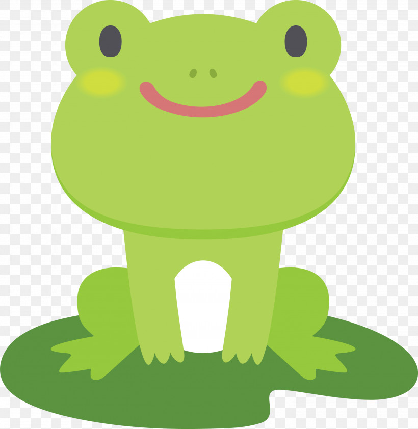 Green Frog Cartoon True Frog Toad, PNG, 2920x3000px, Green, Cartoon, Frog, Toad, Tree Frog Download Free