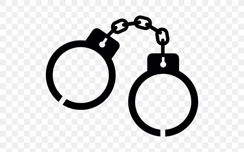 Handcuffs Police Officer Clip Art, PNG, 512x512px, Handcuffs, Arrest, Badge, Black And White, Body Jewelry Download Free
