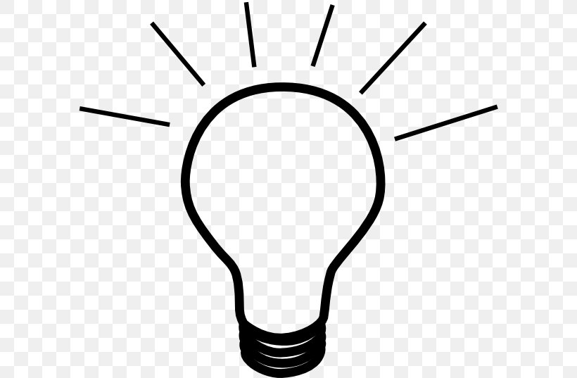 Incandescent Light Bulb Clip Art, PNG, 600x537px, Incandescent Light Bulb, Black, Black And White, Document, Electric Light Download Free