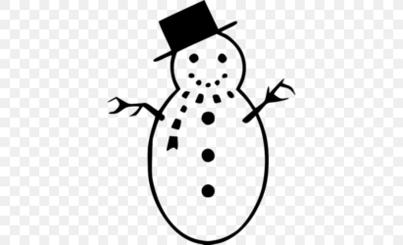 Snowman Clip Art, PNG, 500x500px, Snowman, Area, Artwork, Black And White, Christmas Download Free