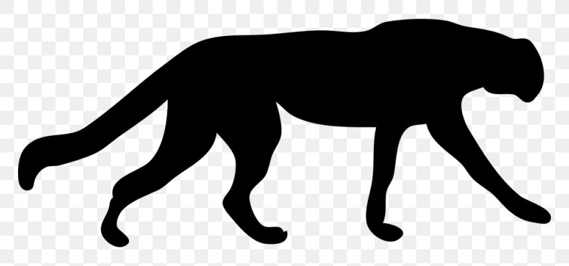 Cheetah Cougar Black Panther Jaguar Clip Art, PNG, 768x384px, Cheetah, Big Cat, Big Cats, Black, Black And White Download Free