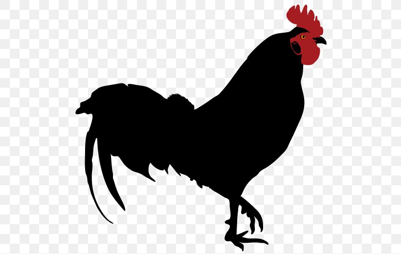 Rooster Silhouette Drawing Clip Art, PNG, 535x521px, Rooster, Art, Beak, Bird, Black And White Download Free