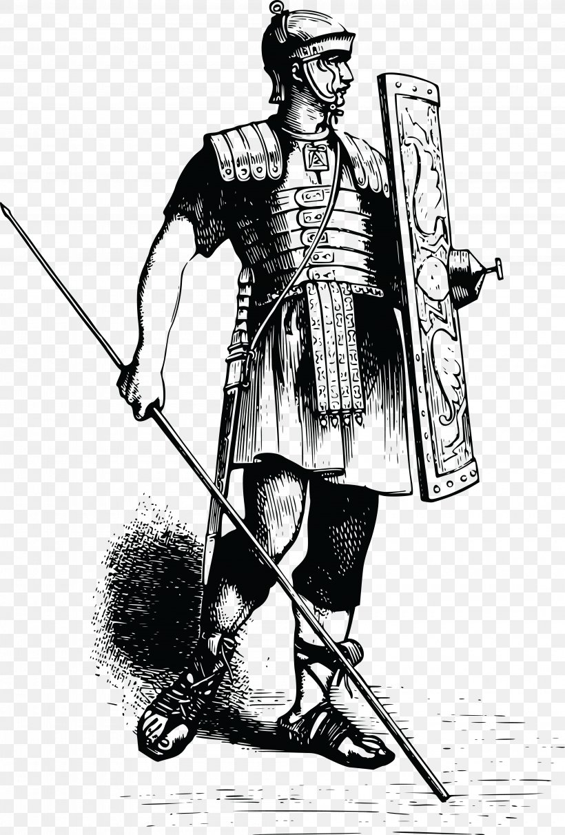Ancient Rome Roman Empire Roman Republic Soldier Roman Army, PNG, 4000x5915px, Ancient Rome, Armour, Black And White, Body Armor, Costume Design Download Free