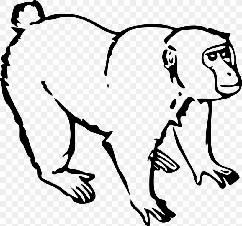 Ape Monkey Chimpanzee Clip Art, PNG, 999x934px, Ape, Animal Figure, Art, Artwork, Black Download Free